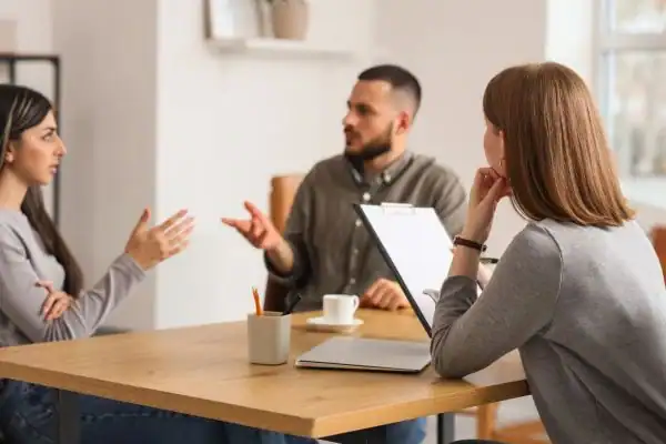Image of couple access free mediation using family mediation voucher scheme Padiham